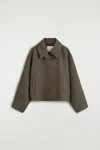 Cos Rounded Wool-blend Trench Jacket In Brown