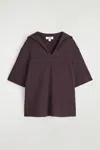 Cos Sailor-collar Jersey T-shirt In Red