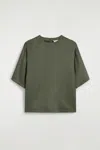Cos Satin T-shirt In Vert