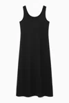 Cos Scoop-neck Jersey Midi Dress In Black