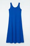 Cos Scoop-neck Jersey Midi Dress In Blue