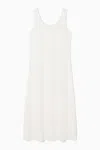 Cos Scoop-neck Jersey Midi Dress In White