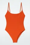 Cos Scoop-neck Swimsuit In Orange