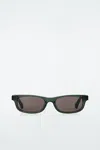 Cos Scope Sunglasses - Rectangle In Green