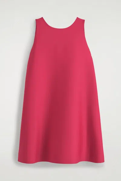 Cos Robe Courte Trapèze En Néoprène In Rouge