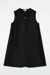 Cos Scuba-jersey Zip-up Mini Dress In Black