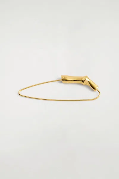 Cos Sculpted Brooch In Gold