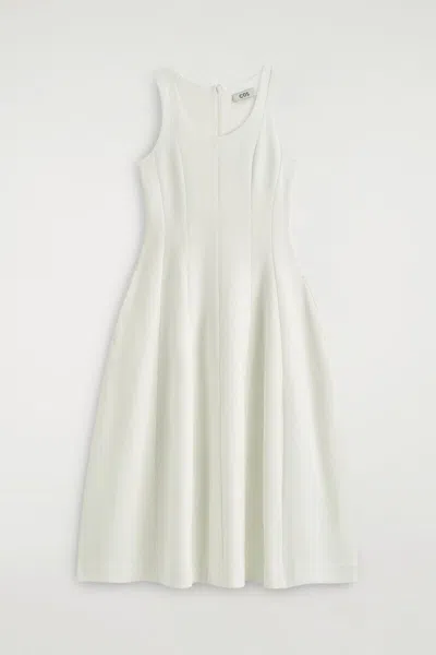 Cos Abito Midi In Cotone Dalla Silhouette Strutturata In White