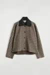 Cos Sculpted Merino Wool Jacket In Brown