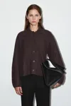 Cos Sculpted Merino Wool Jacket In Brown
