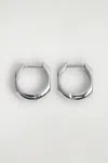 Cos Sculpted Mini Hoop Earrings In Silver