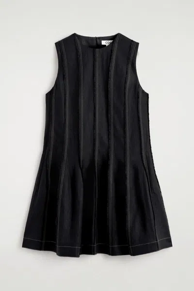 Cos Abito Mini Scultoreo Con Pieghe In Black