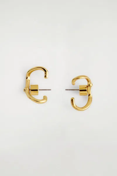 Cos Sculpted Stud Earrings In Gold