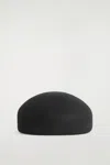Cos Sculpted Wool Beret In Black