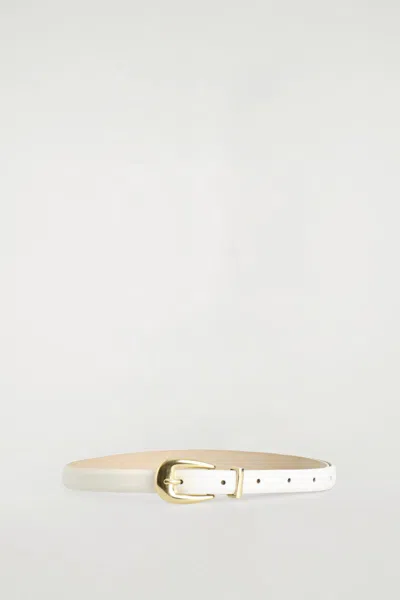 Cos Ceinture En Cuir À Boucle Sculptée In Blanc