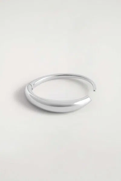 Cos Sculptural Bangle In Gray