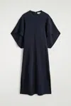 Cos Abito Midi Drappeggiato Lana Dalle Linee Scultoree In Blue