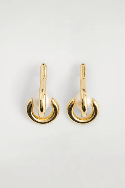 Cos Boucles D'oreilles Sculpturales In Doré
