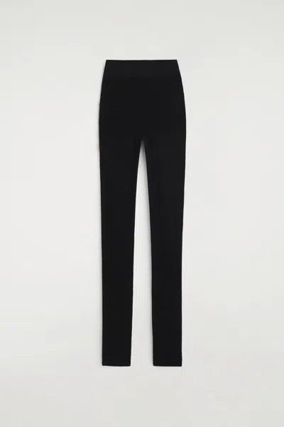Cos Seamless Merino Wool Leggings In Black