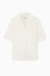 Cos Seersucker Shirt In White