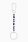 Cos Semi-precious Beaded Keyring In Blue