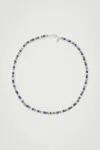 Cos Semi-precious Beaded Necklace In Blue