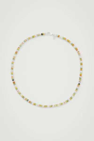 Cos Semi-precious Beaded Necklace In Gold