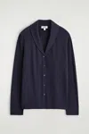 Cos Shawl-collar Jersey Cardigan In Blue