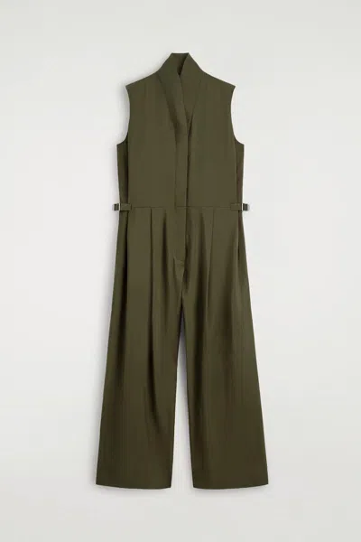 Cos Tuta Utility Con Collo A Scialle In Green