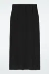 Cos Sheer Knitted Skirt In Black