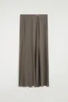 Cos Sheer Maxi Skirt In Gray