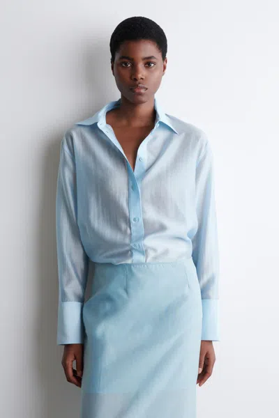 Cos Sheer Shirt In Blue