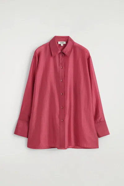 Cos Camicia Trasparente In Pink