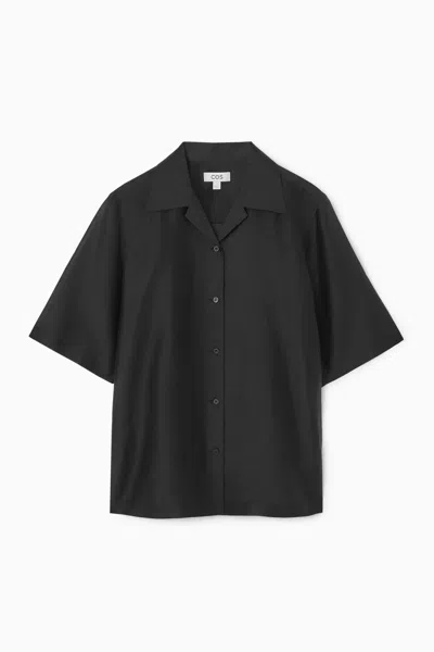 Cos Sheer Short-sleeved Shirt In Black