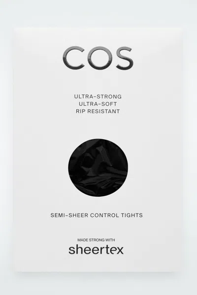 Cos Sheertex Semi-sheer Control Tights In Black