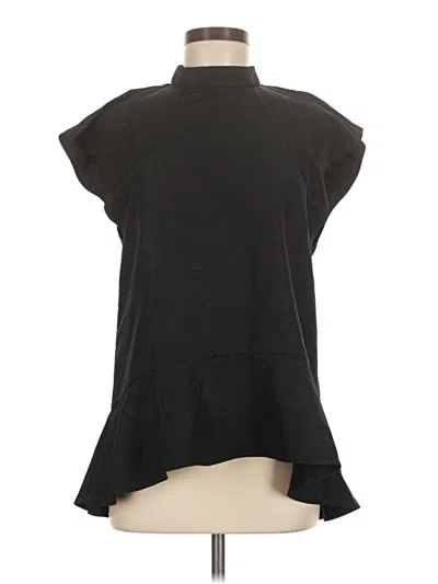Pre-owned Cos Short Sleeve Blouse In Black