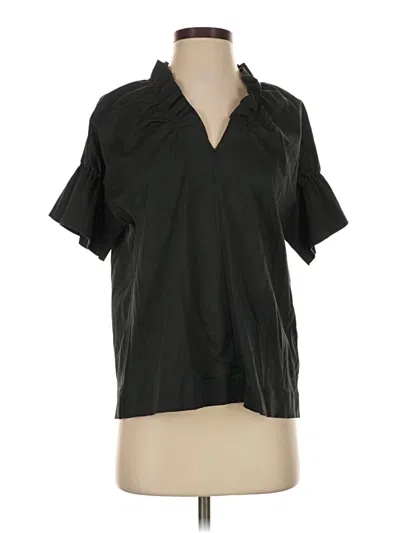 Pre-owned Cos Short Sleeve Blouse In Black