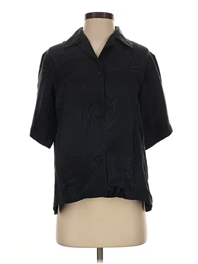 Pre-owned Cos Short Sleeve Blouse In Black