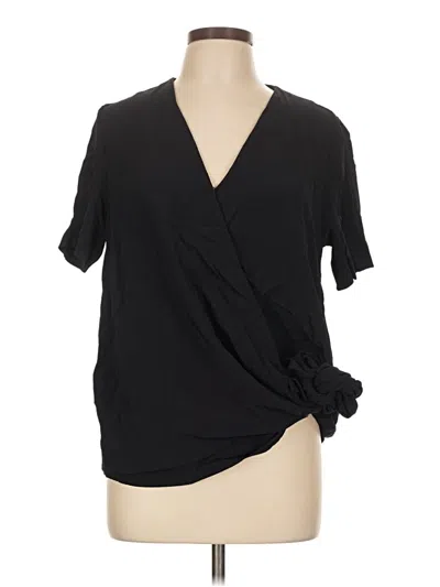 Pre-owned Cos Short Sleeve Blouse In Black
