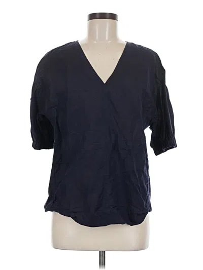 Pre-owned Cos Short Sleeve Blouse In Black