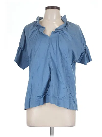 Pre-owned Cos Short Sleeve Blouse In Blue