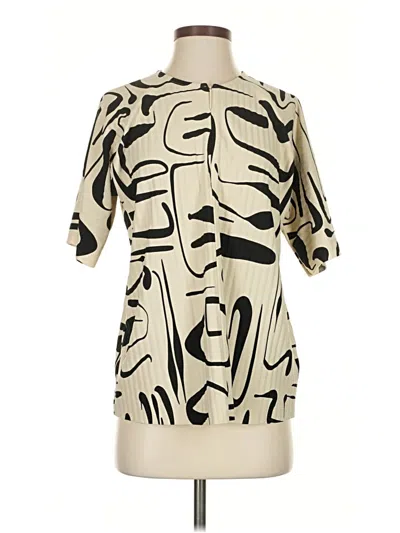 Pre-owned Cos Short Sleeve Blouse In White