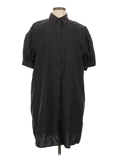 Pre-owned Cos Short Sleeve Button Down Shirt In Black