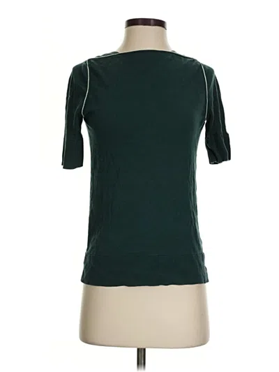 Pre-owned Cos Short Sleeve Silk Top Green Boatneck Tops