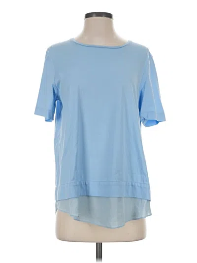 Pre-owned Cos Short Sleeve Top Blue Crew Neck Tops