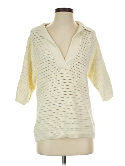 Pre-owned Cos Short Sleeve Top Ivory Cowl Neck Tops