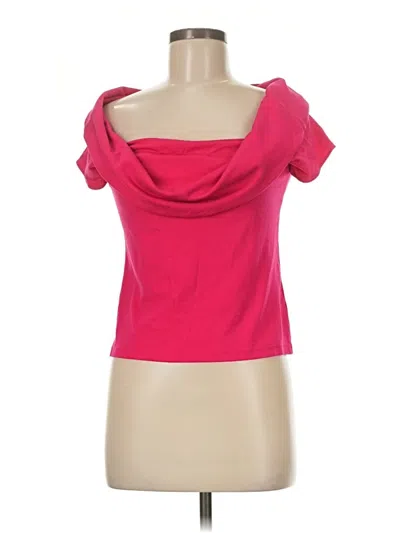 Pre-owned Cos Short Sleeve Top Pink Cowl Neck Tops