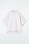 Cos Short-sleeved Jersey Sweatshirt In Purple