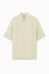 Cos Short-sleeved Linen Shirt In Beige
