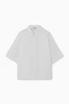 Cos Short-sleeved Linen Shirt In White